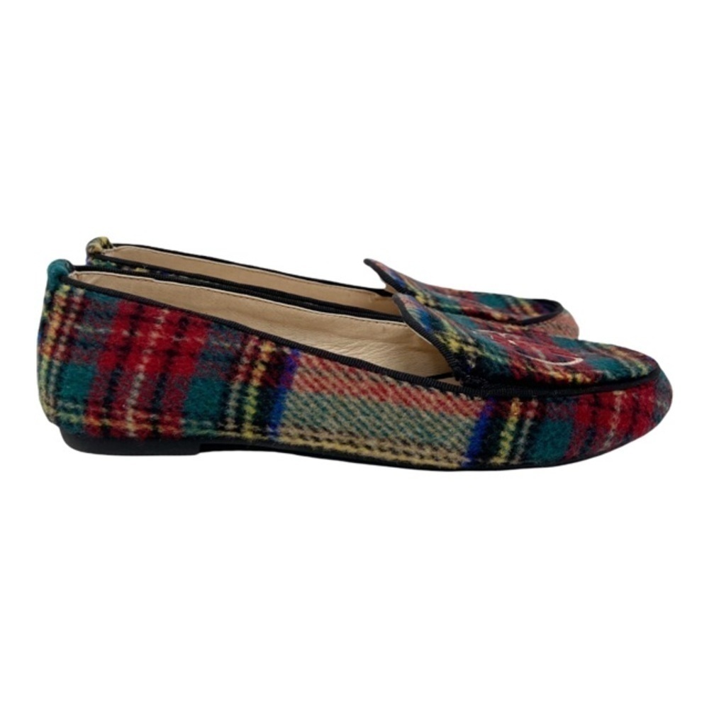 Marley Lilly Monogrammed Plaid Loafers Flats Women's Shoes Size 6 - Picture 4 of 9